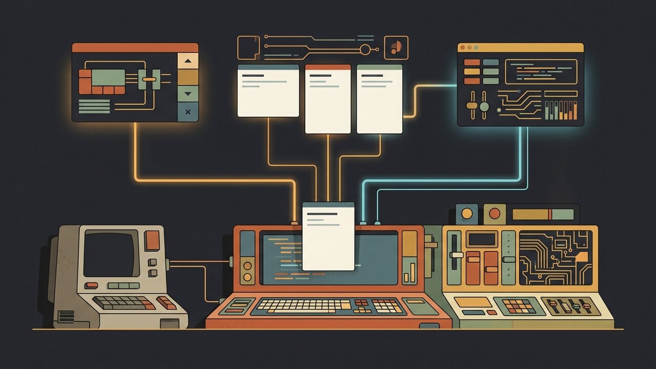 A modular API documentation console projecting endpoint specification cards.